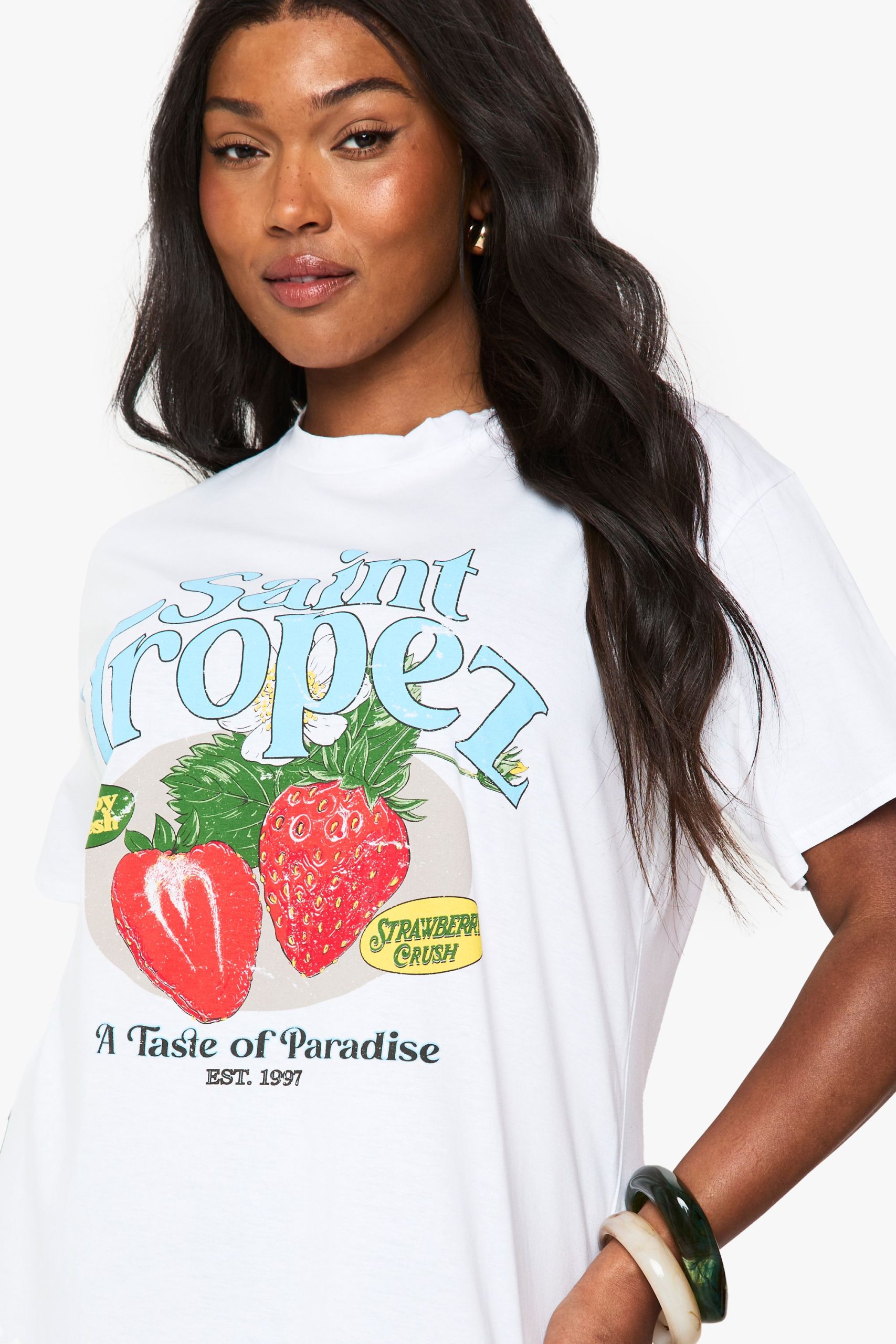 Plus Saint Tropez Oversized T-Shirt Dress - Image 4