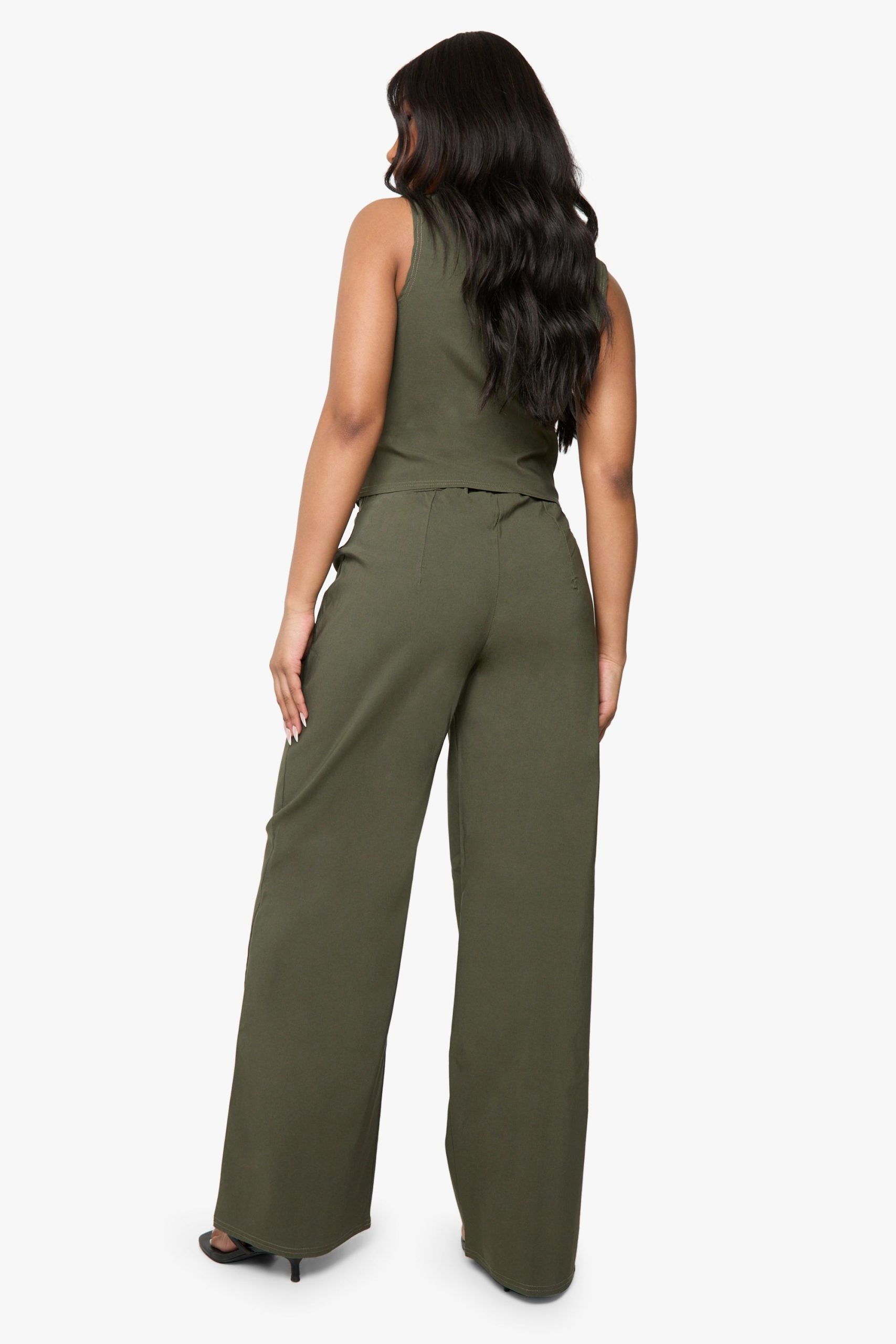 Super Stretch Waistcoat & Seam Front Straight Leg Trousers - Image 2