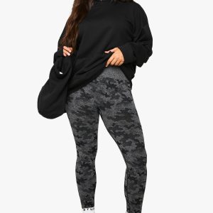Plus Active Camo Seamless Gym Leggings