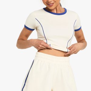 Piping Detail T-Shirt And Short Tracksuit