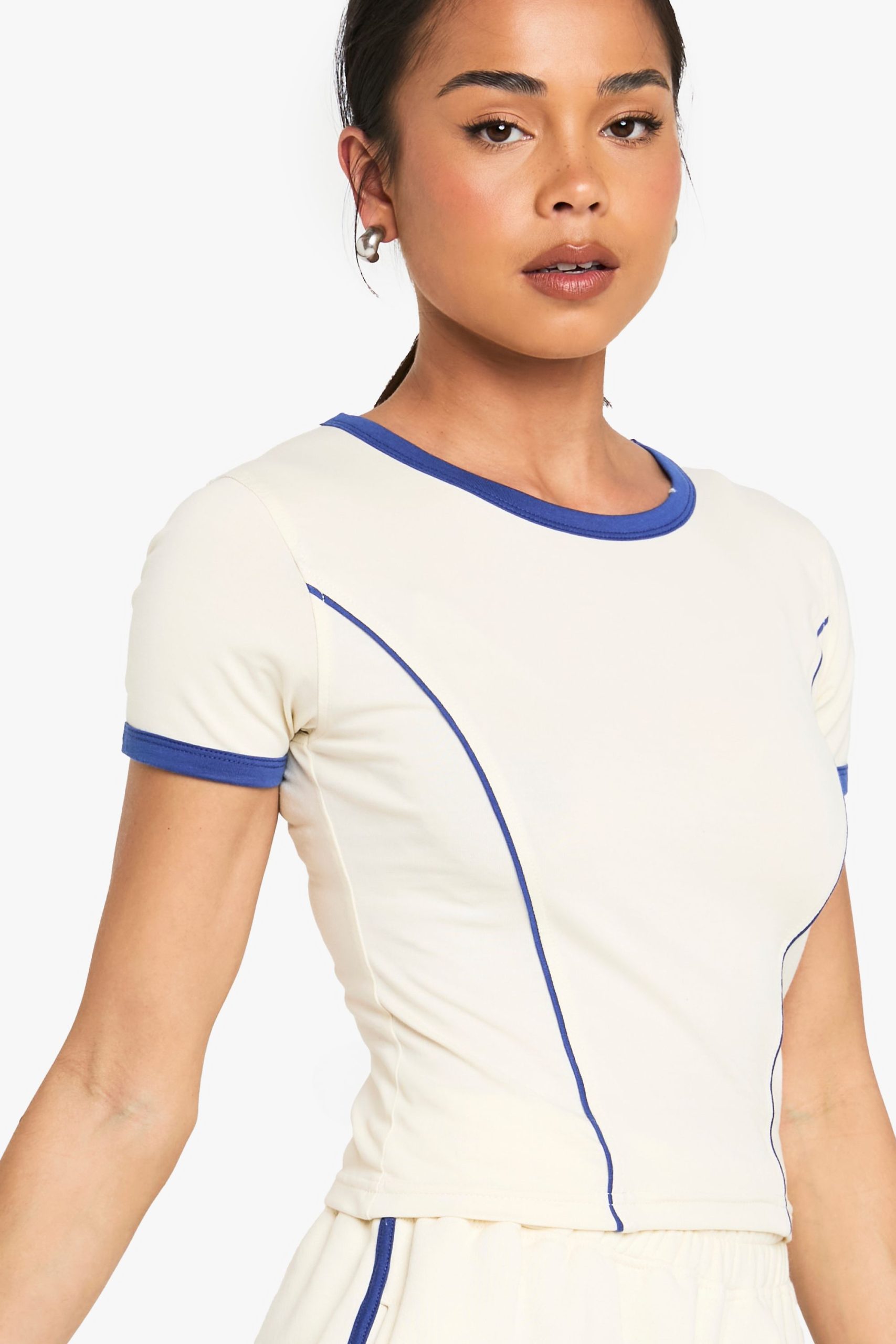 Piping Detail T-Shirt And Short Tracksuit - Image 4