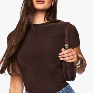 Double Layer Slinky Short Sleeve Bodysuit