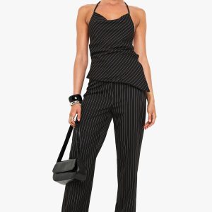 Woven Striped Halter Co-Ord
