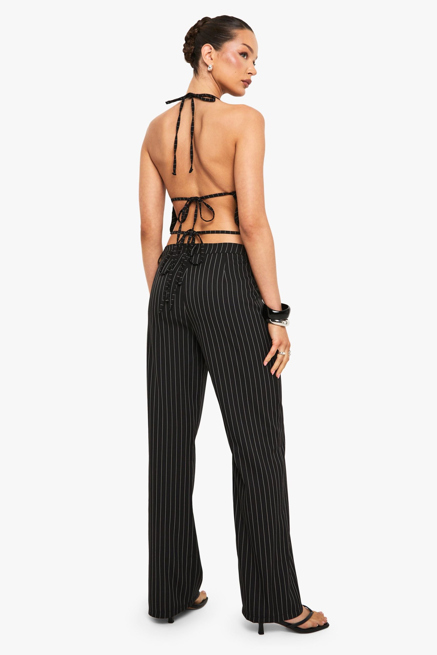 Woven Striped Halter Co-Ord - Image 2