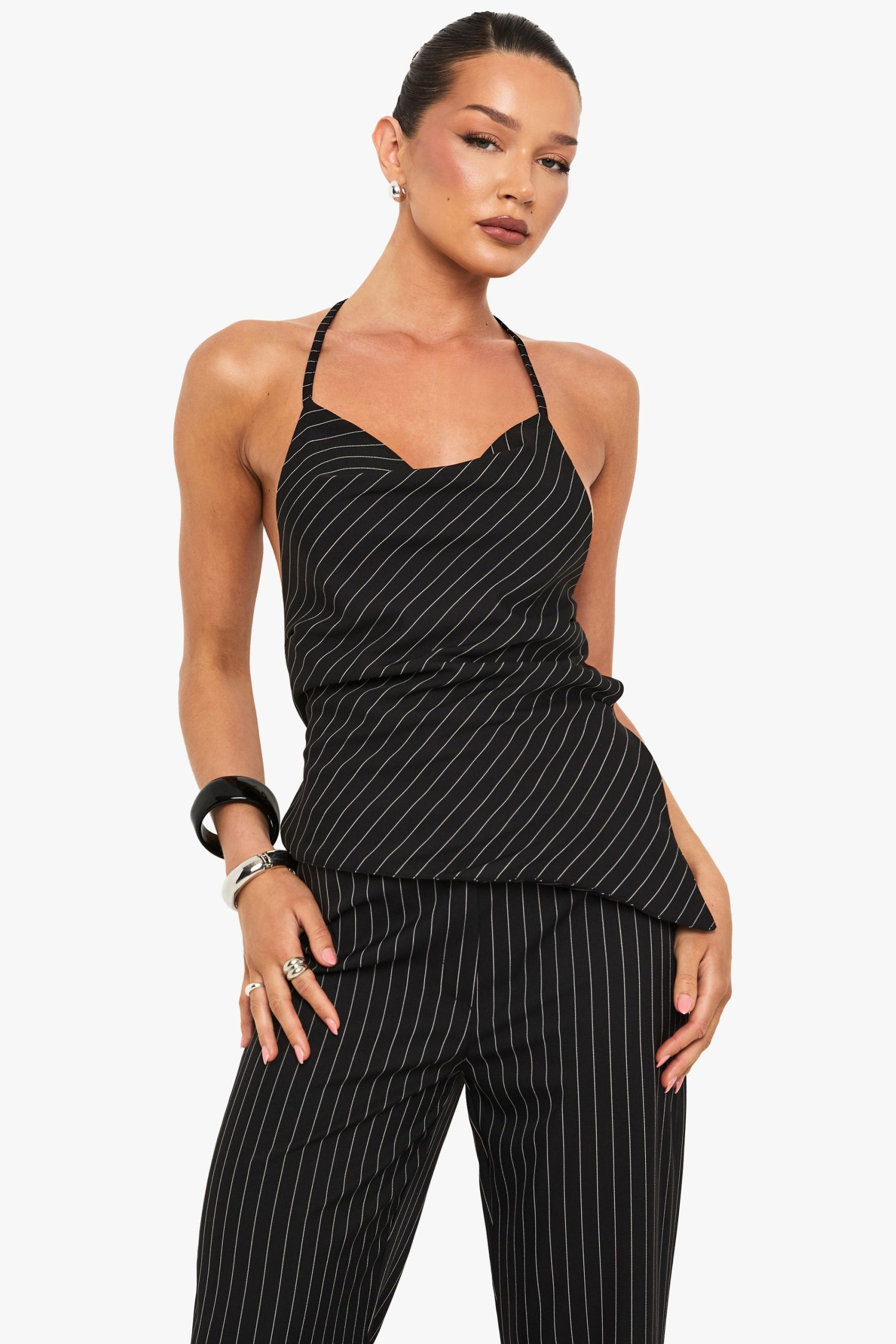Woven Striped Halter Co-Ord - Image 4