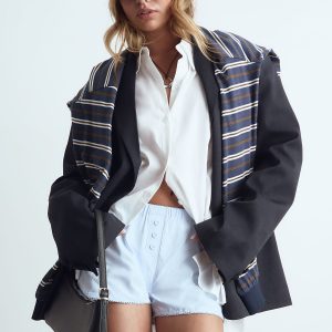 Button Detail Shorts