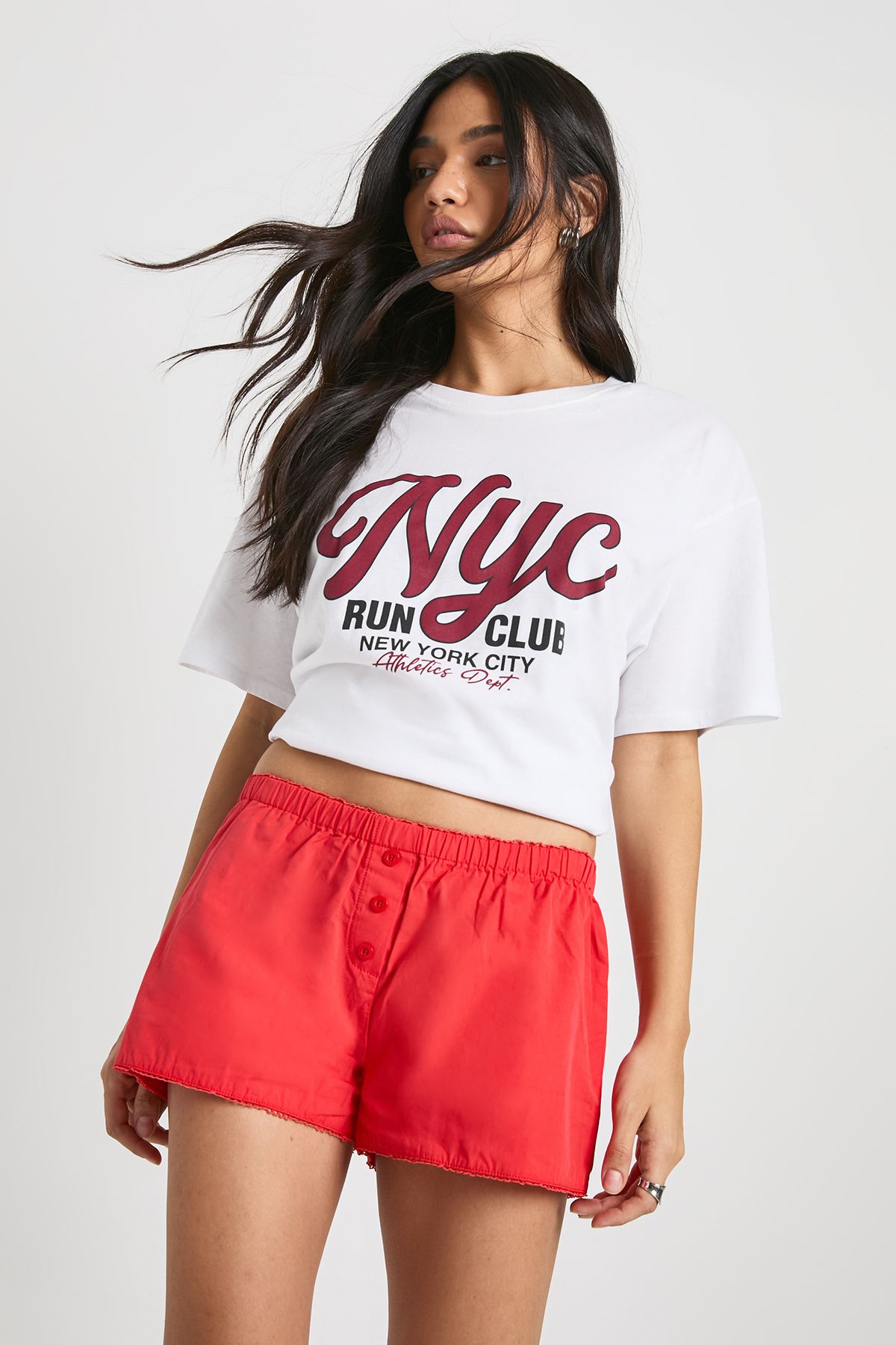Button Detail Shorts