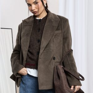 Tailored Wool Look Blazer