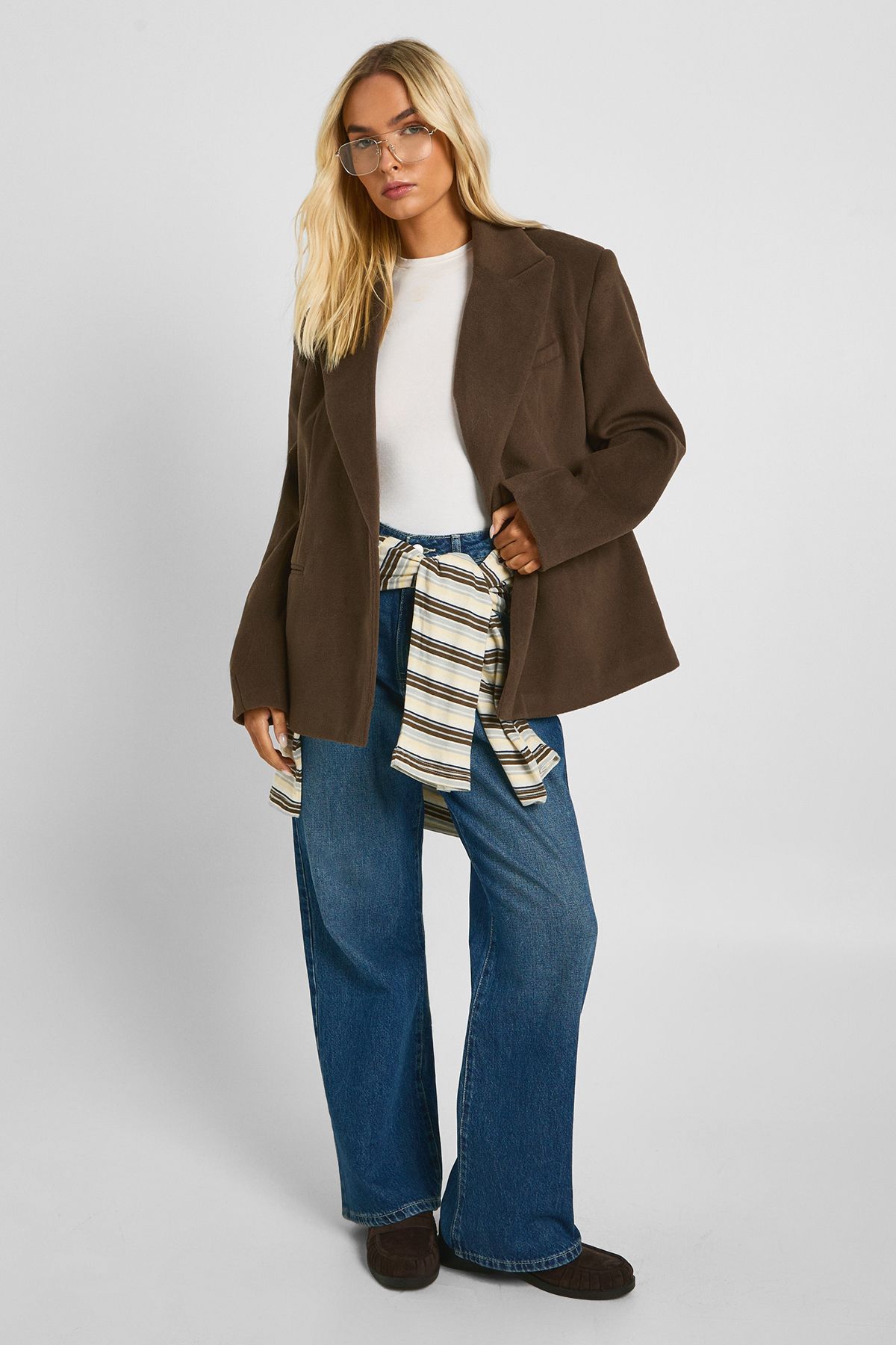 Tailored Wool Look Blazer - Image 3