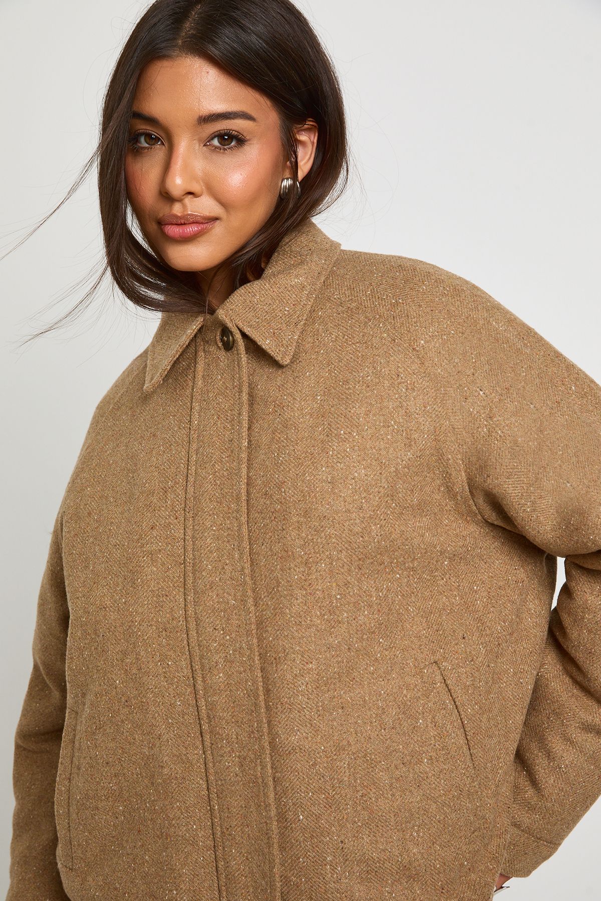 Wool Blend Zip Front Jacket - Image 4