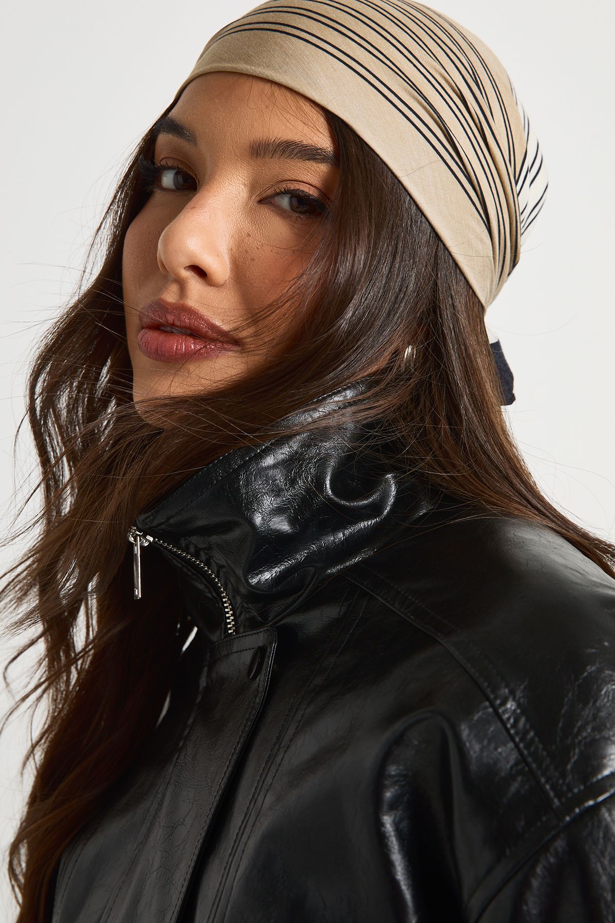 Teddy Lined Faux Leather Bomber Jacket - Image 4