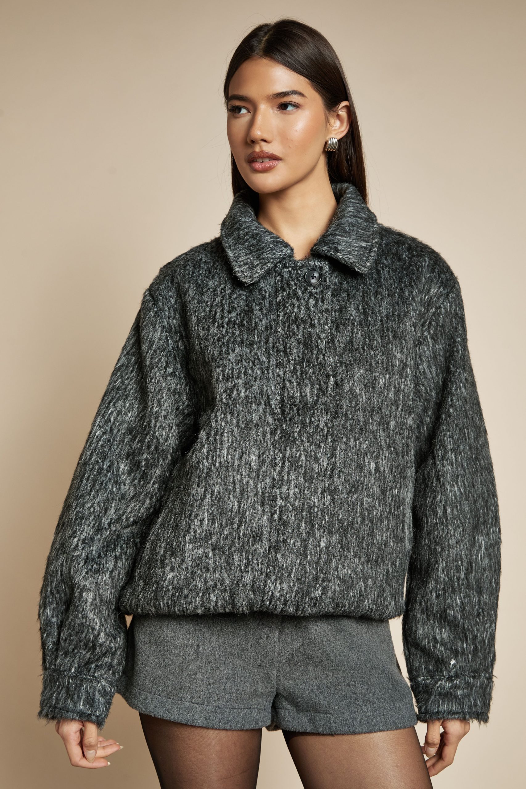 Premium Wool Blend Bomber Jacket - Image 4