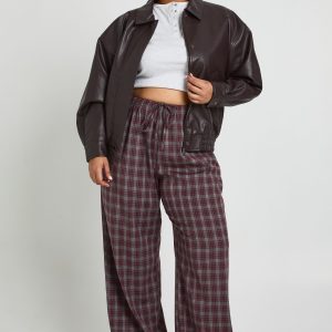 Plus Textured Oversized Bomber Jacket