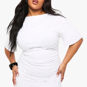 Plus Rouched Side T Shirt Dress