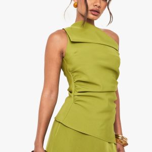 Woven Wrap Side Split Skort