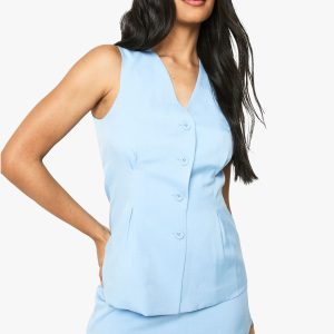 Tailored Longline Cinched Waistcoat