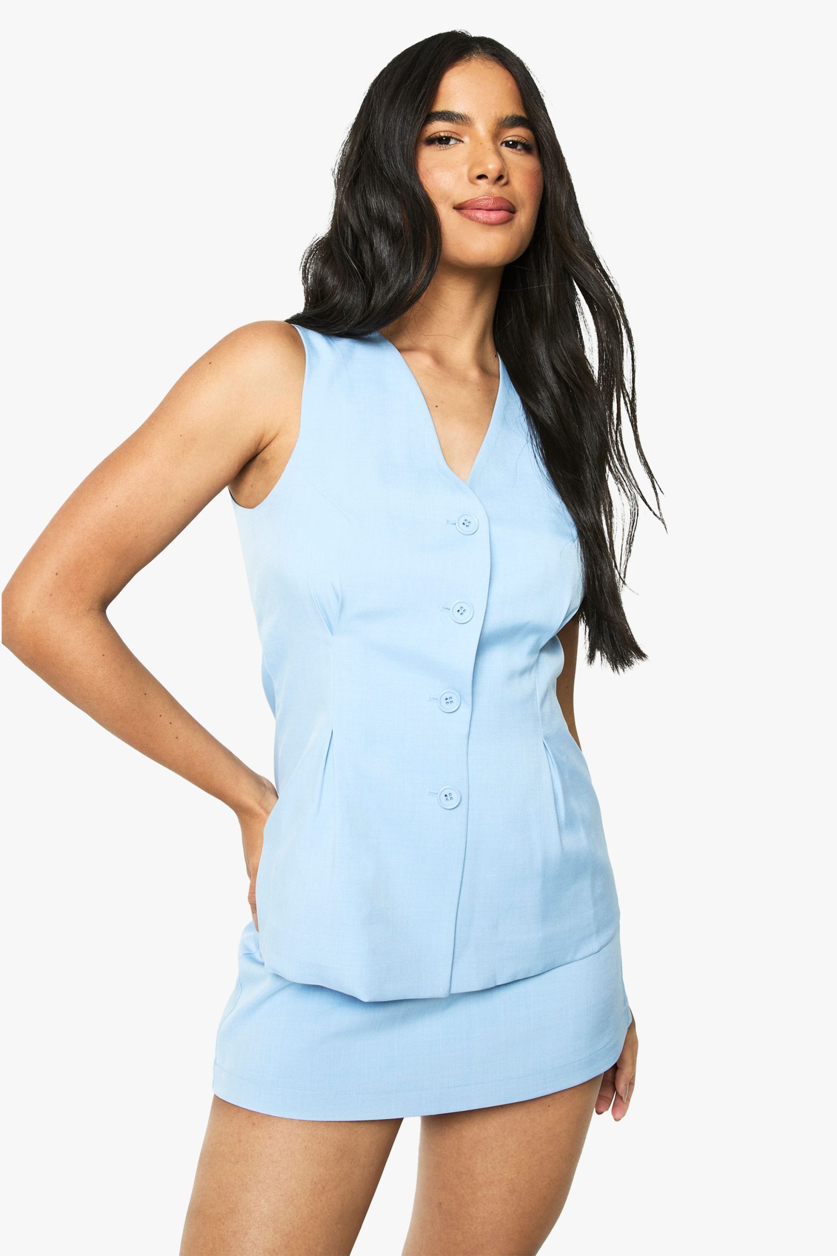 Tailored Longline Cinched Waistcoat