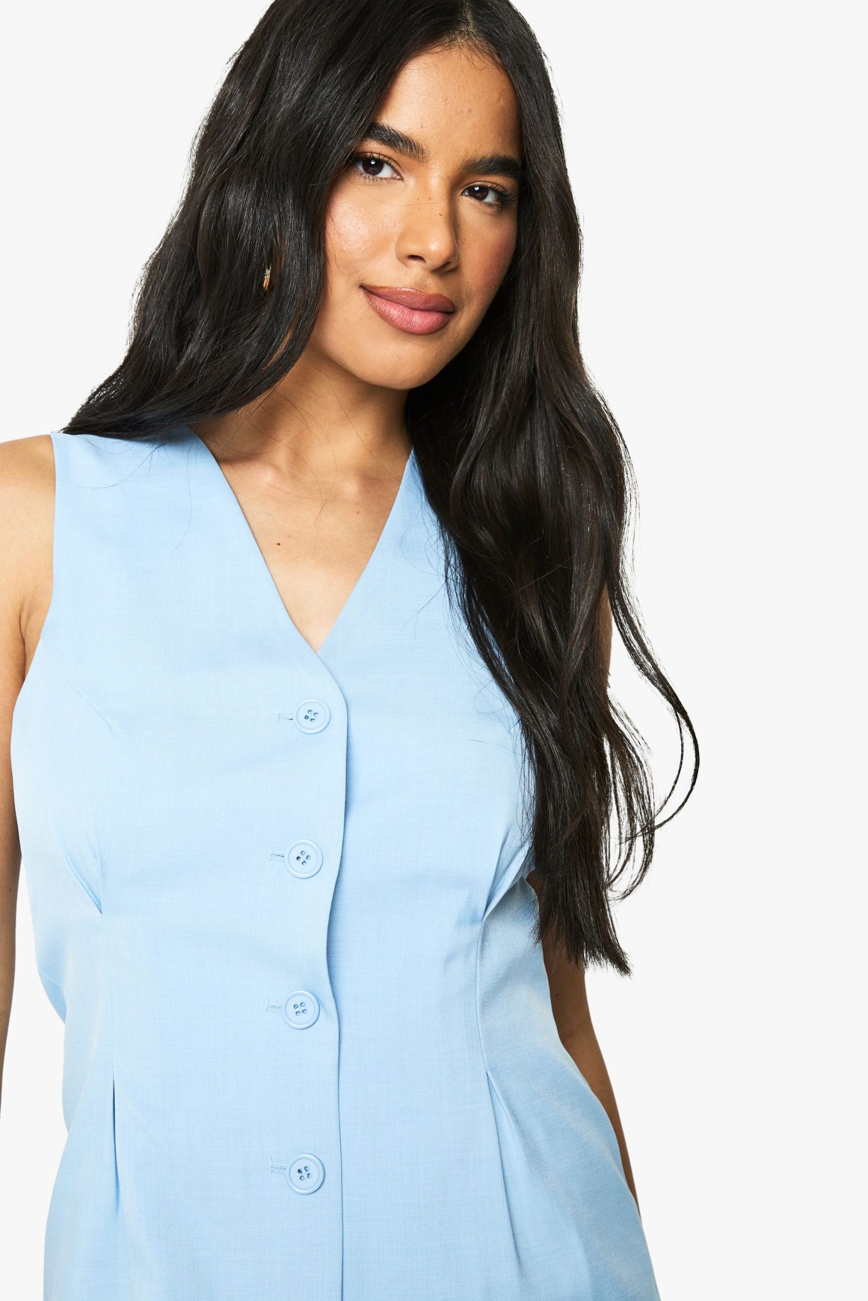 Tailored Longline Cinched Waistcoat - Image 4