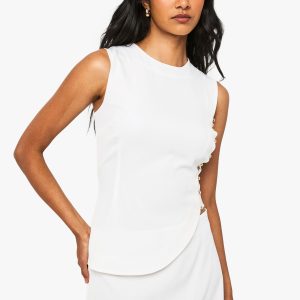 Studded Asymmetric Tailored Top