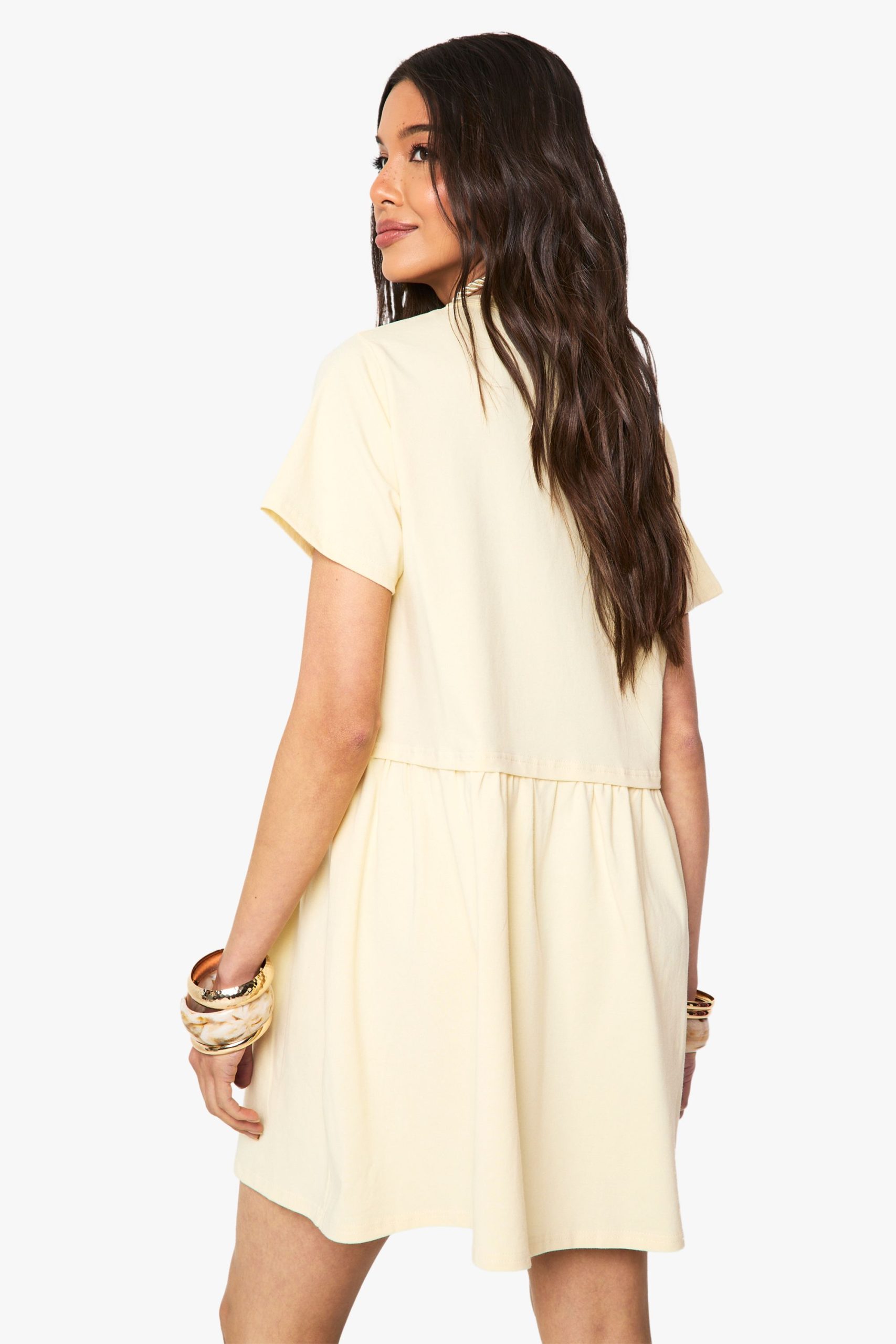 Short Sleeve Layered T-Shirt Dress - Image 2