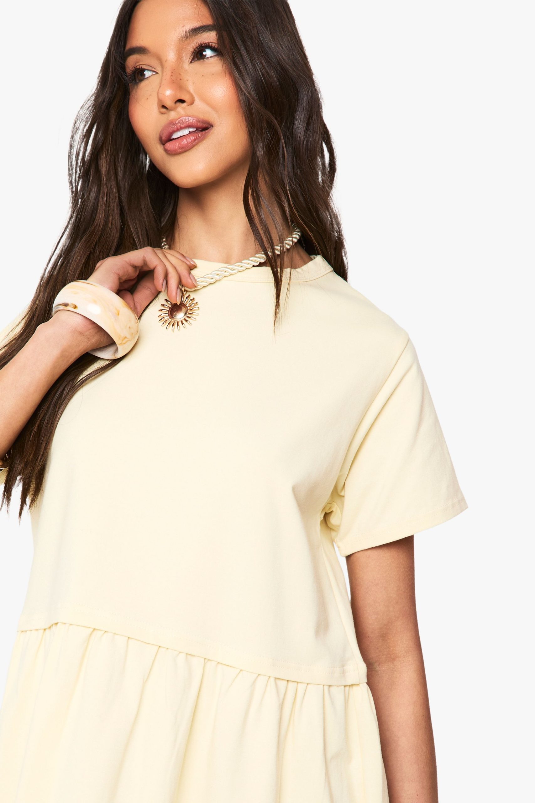 Short Sleeve Layered T-Shirt Dress - Image 4