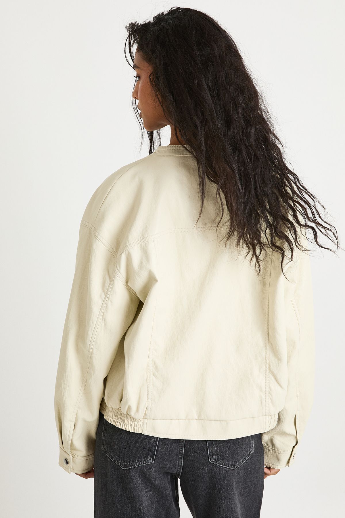 Soft Faux Leather Moto Jacket - Image 2