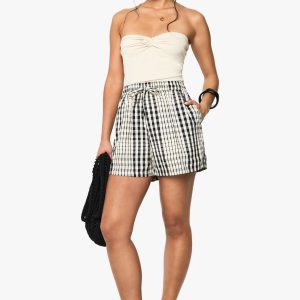 Checked Woven Shorts