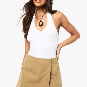 Twill Wrap Skort