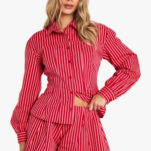 Stripe Pleated Flippy Short
