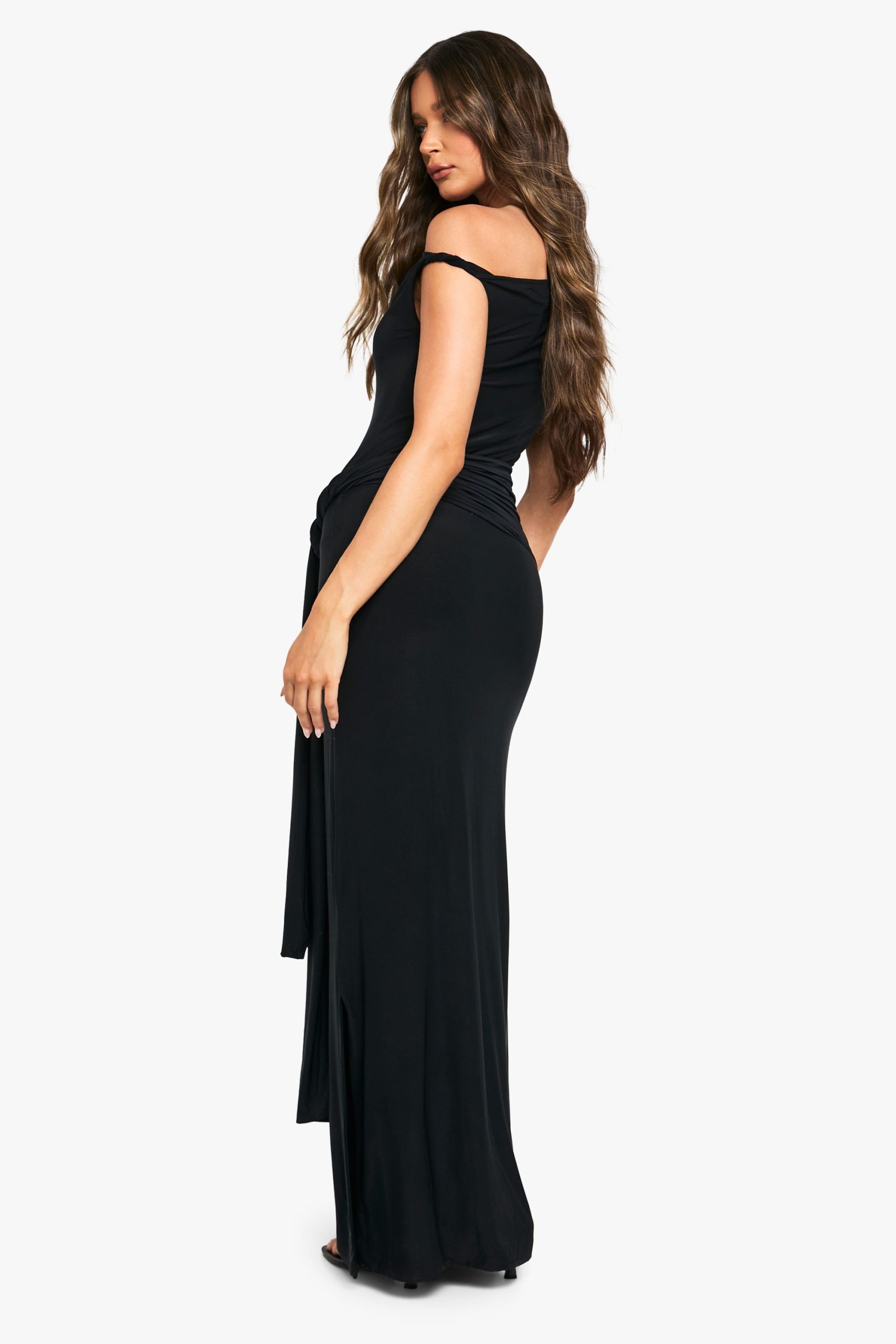 Slinky Twist Detail Maxi Dress - Image 2