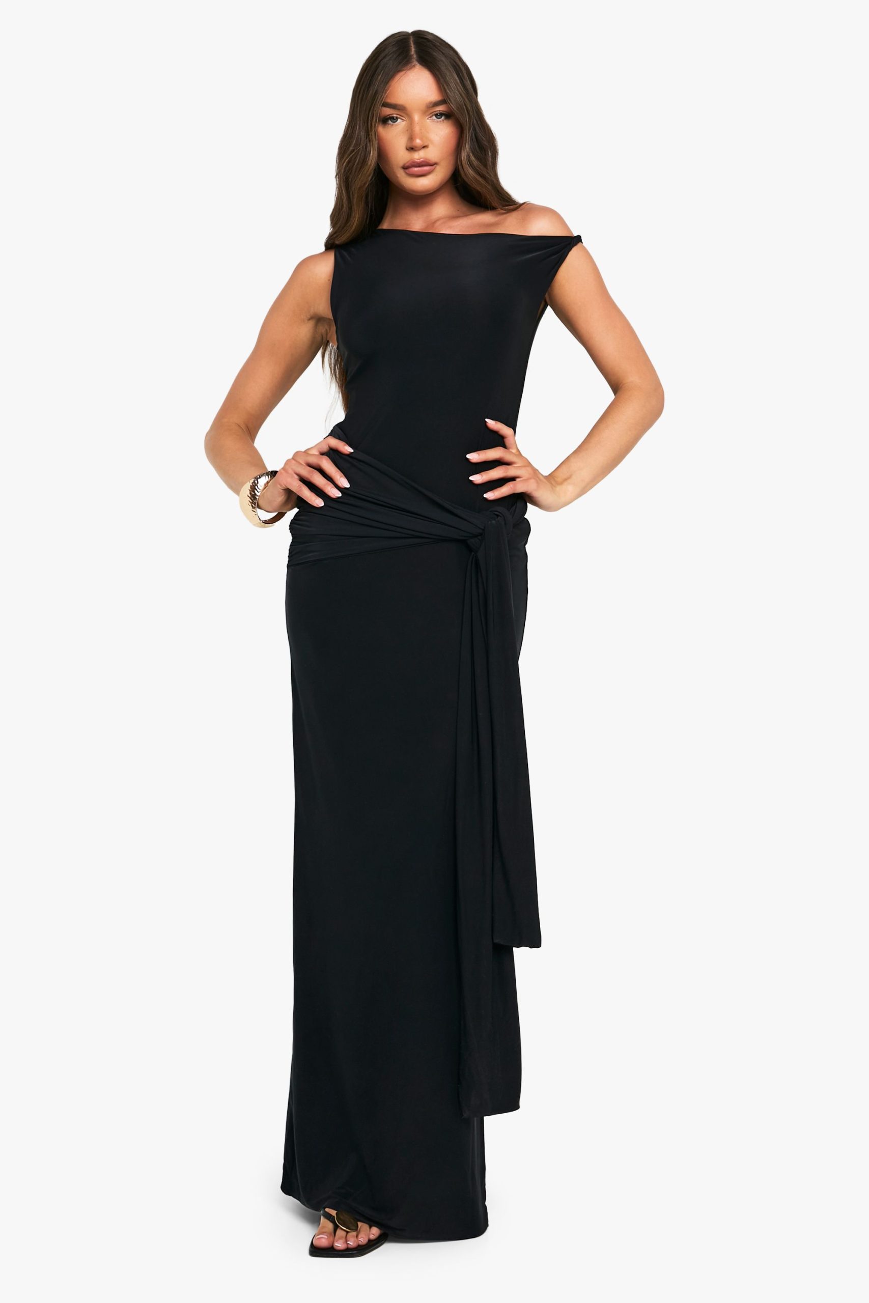 Slinky Twist Detail Maxi Dress - Image 3