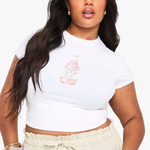 Plus Chicken Wine Printed Baby T-Shirt
