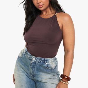 Plus Gold Trim Detail Top