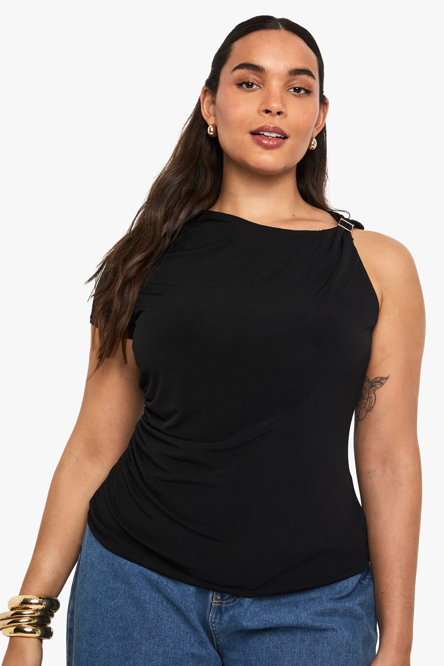 Plus Gold Trim Detail Top