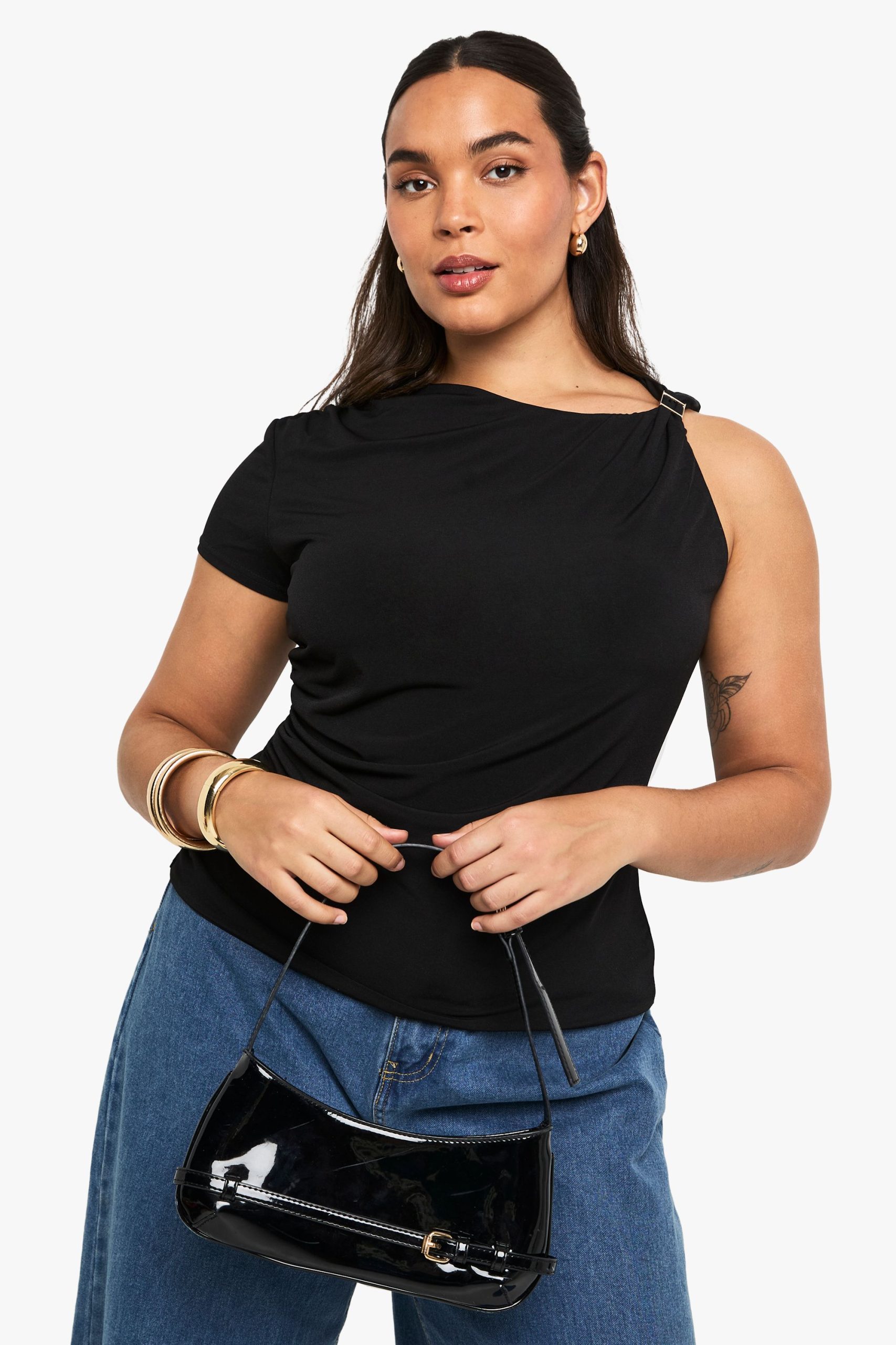 Plus Gold Trim Detail Top - Image 3