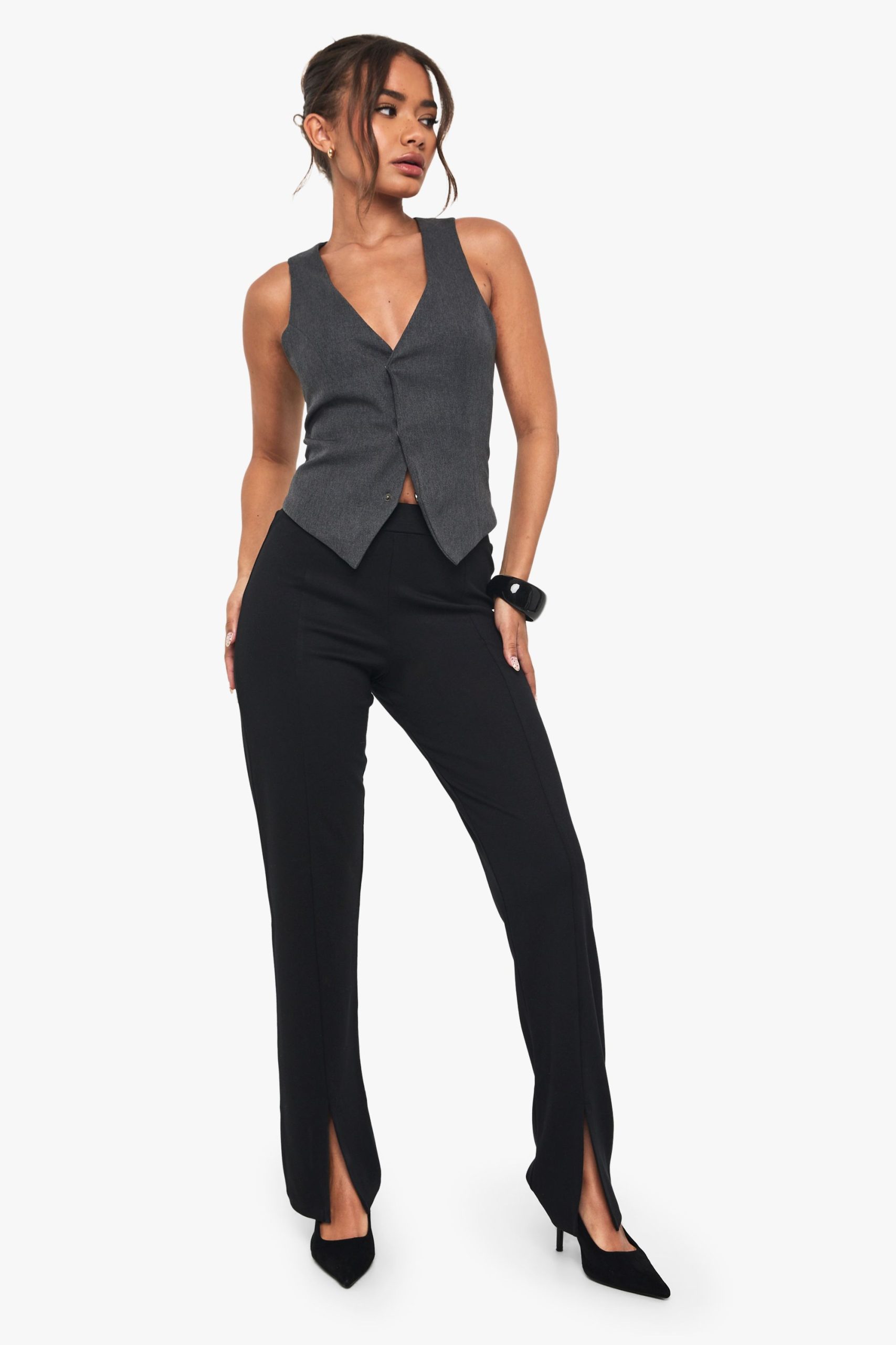 Ponte Split Hem Legging - Image 3