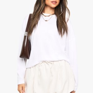 Stripe Woven Puffball Mini Skirt