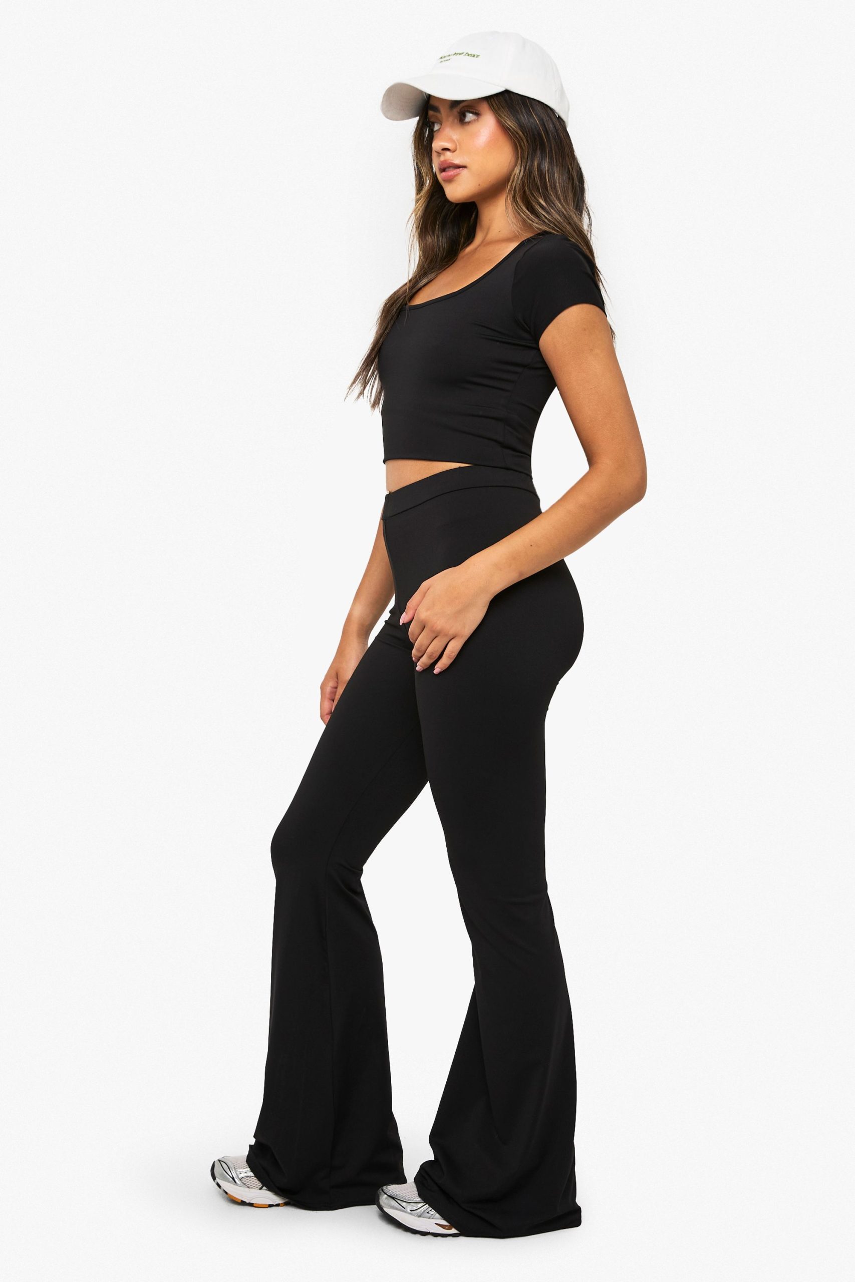 Soft Slinky High Waisted Flare Leggings