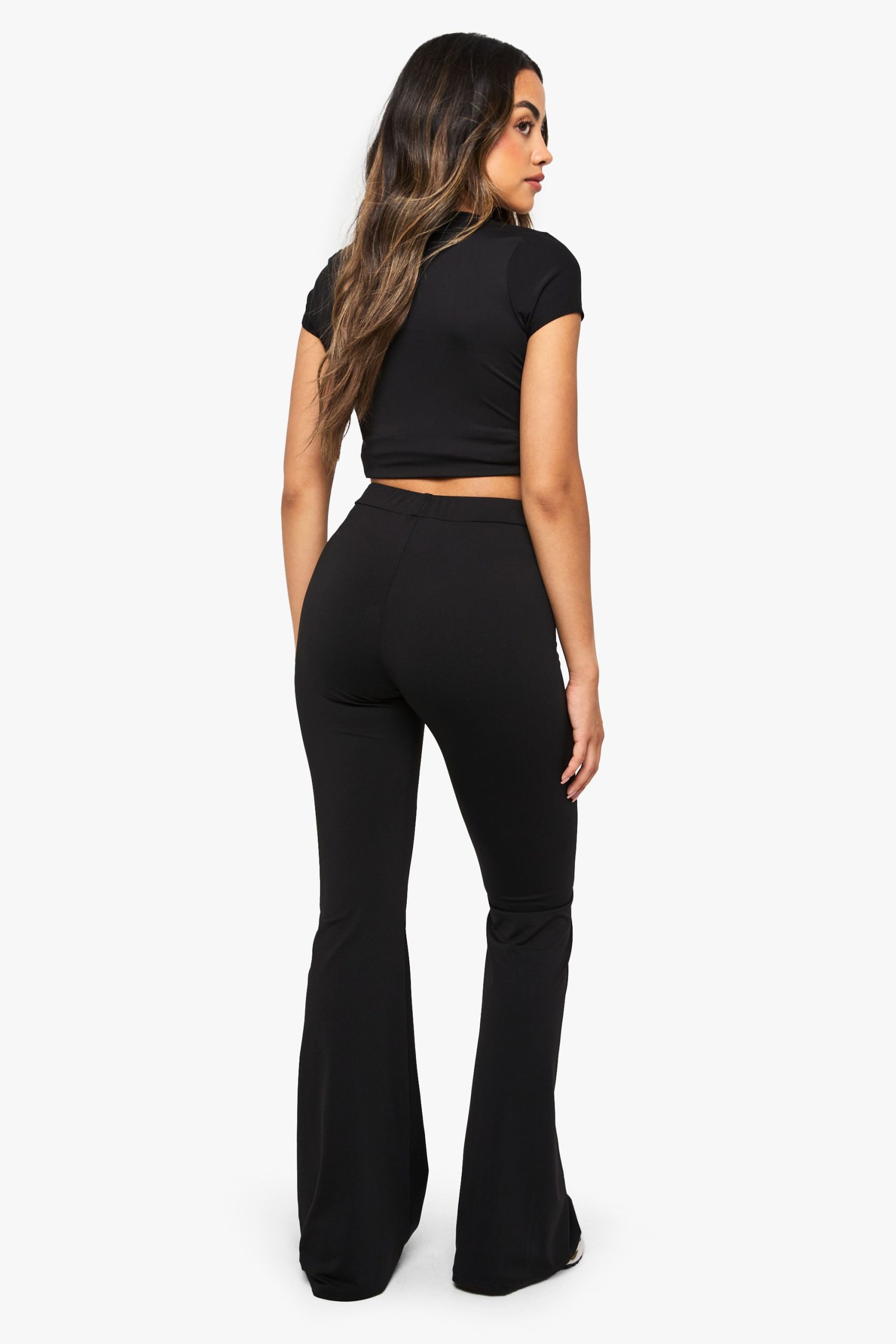 Soft Slinky High Waisted Flare Leggings - Image 2