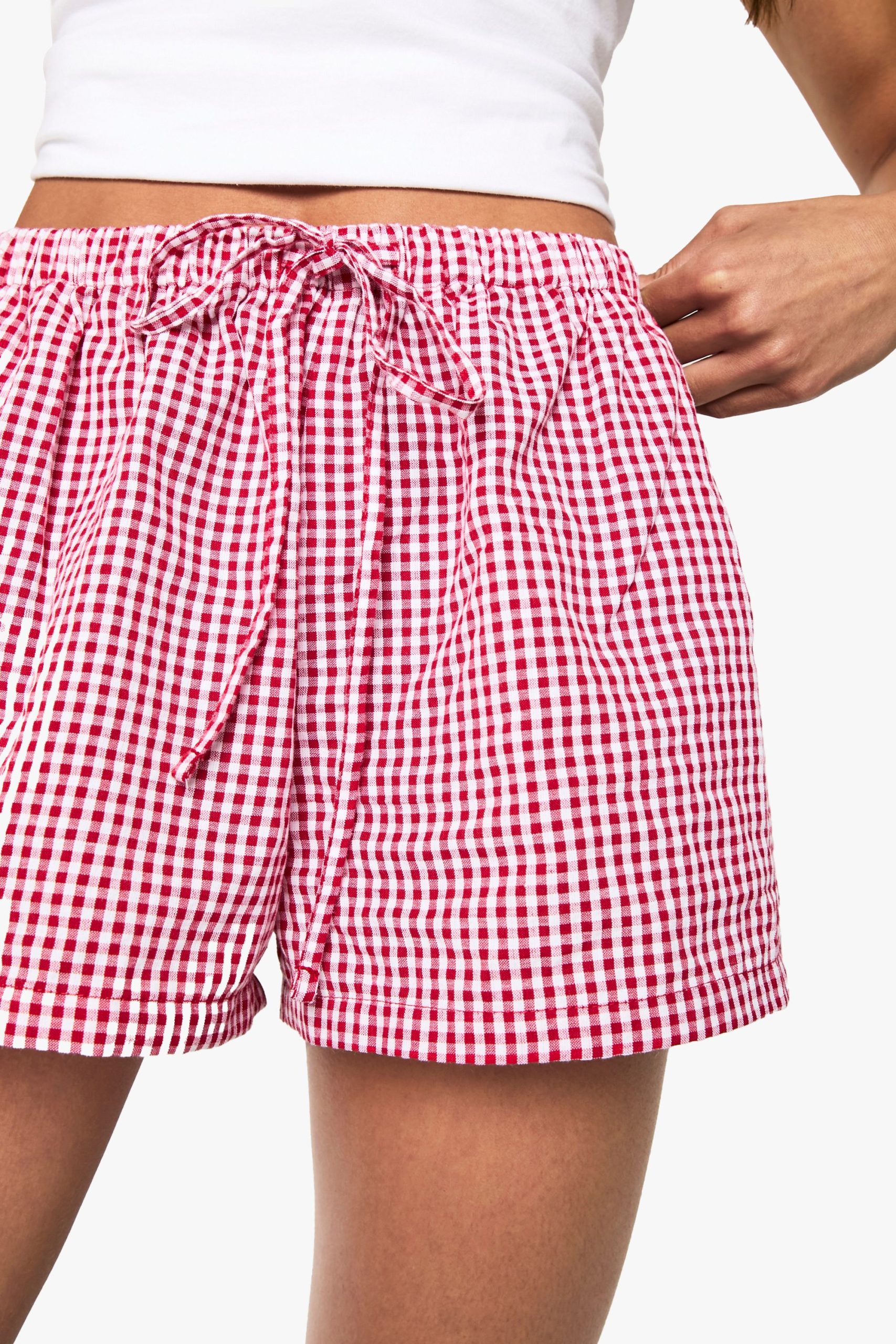 Woven Flippy Gingham short - Image 4