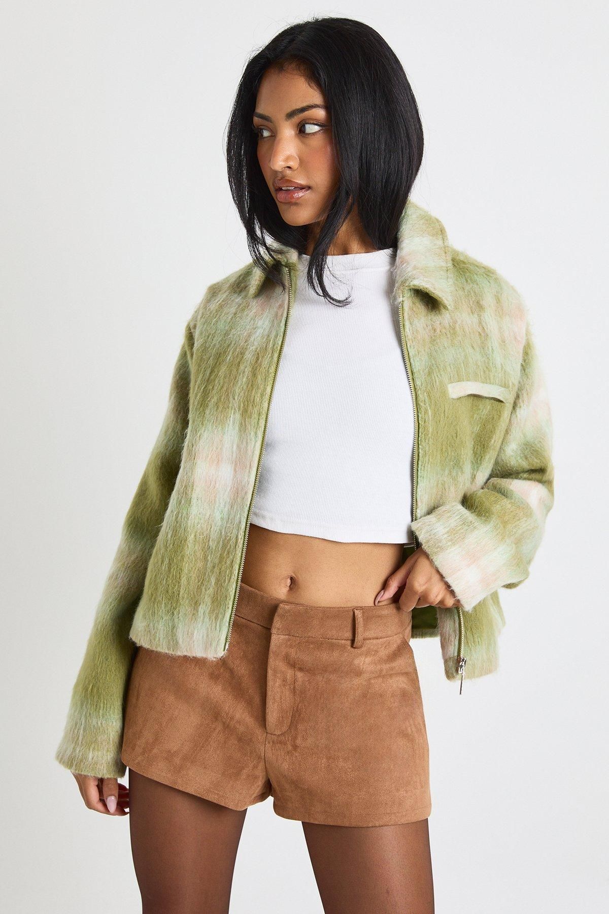 Faux Suede Tailored Mini Shorts - Image 5