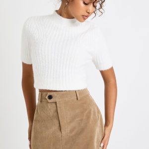 Faux Suede Mini Skirt