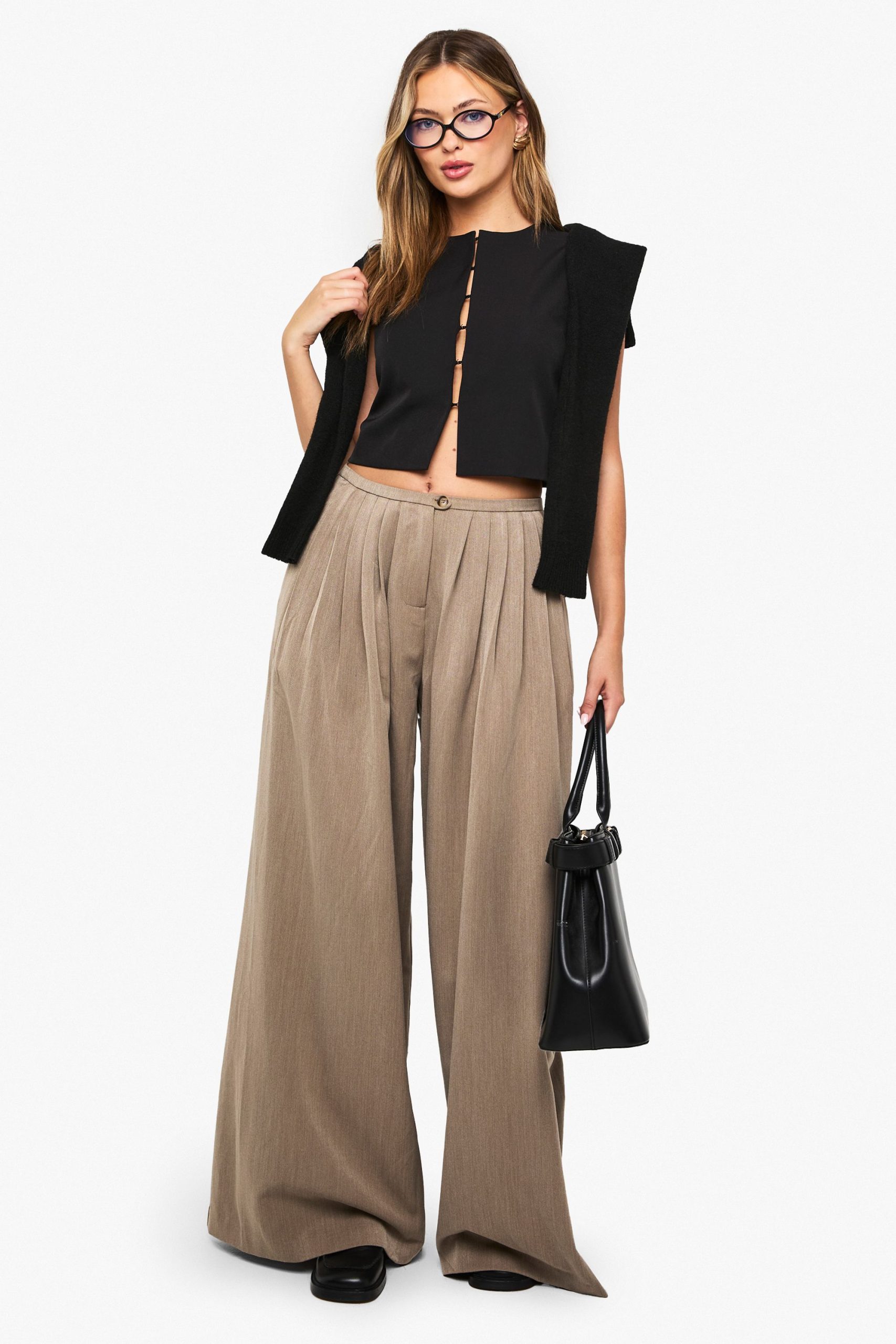 High Neck Boxy Waistcoat - Image 3