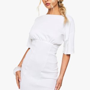 Rib Ruched T-Shirt Dress