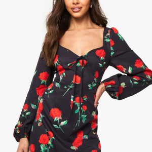 Floral Milkmaid Mini Dress