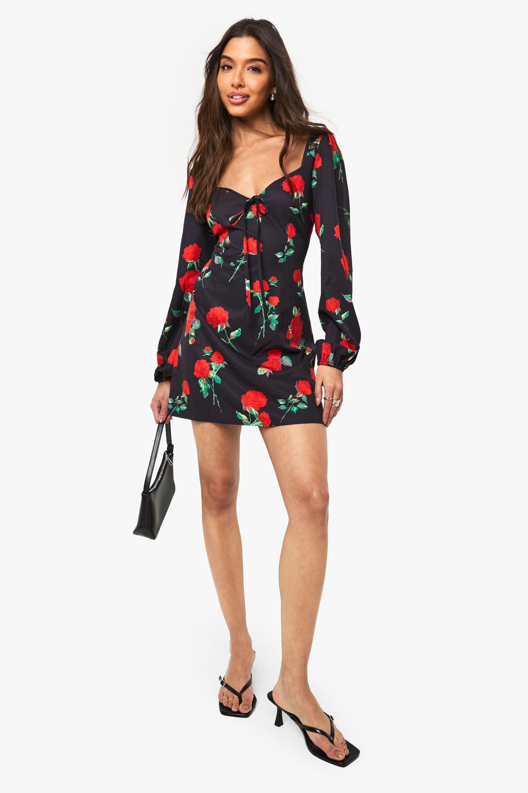Floral Milkmaid Mini Dress - Image 3