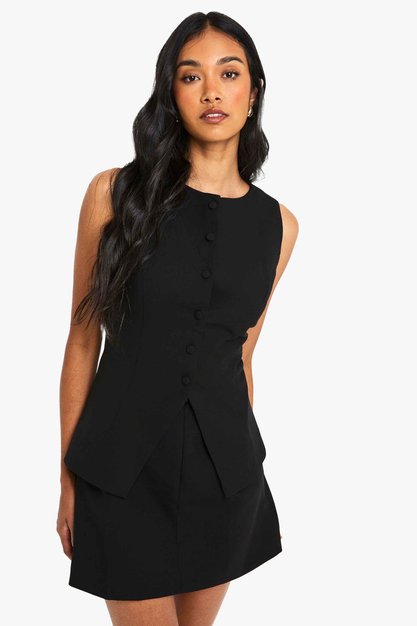 Tailored Waistcoat Mini Dress