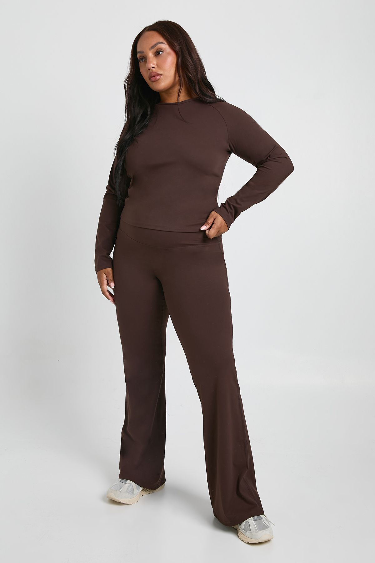 Plus Super Soft High Waist Flared Legging - Image 3