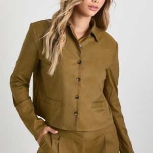 Longline Shoulder Pad Shirt & Shorts Co-ord