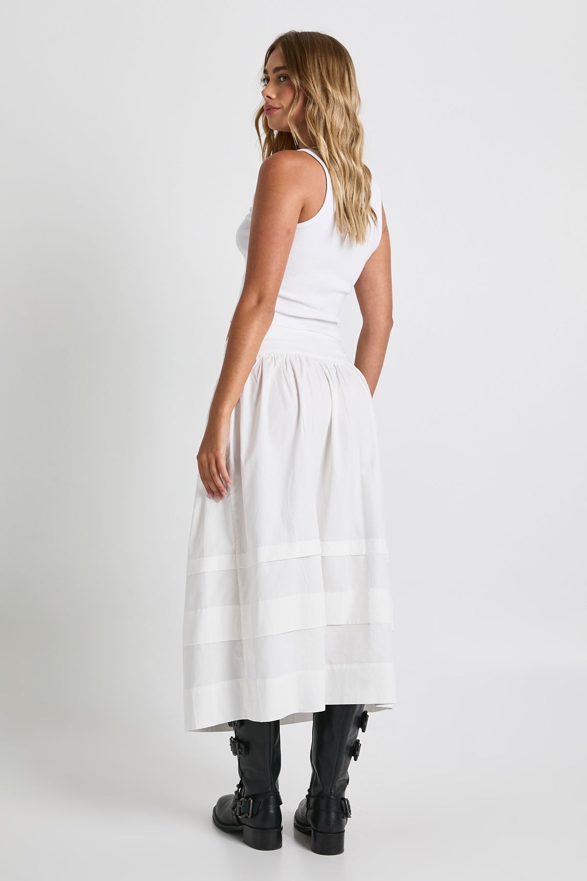 V Waist Volume Midaxi Skirt - Image 2